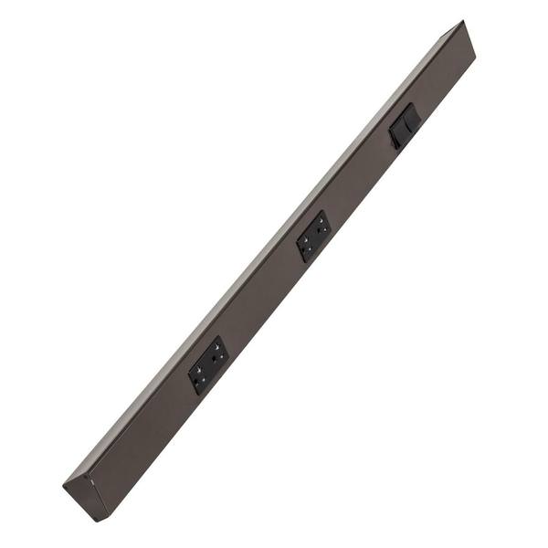 36" 20 amp 120 volt Bronze 2 Single Pole Switch/Receptacle Combination Power Strip
